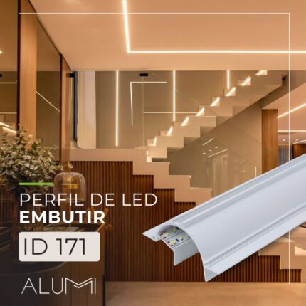 Perfil Led Alumínio Embutir No Frame 83mm x 25mm - Ref - 171