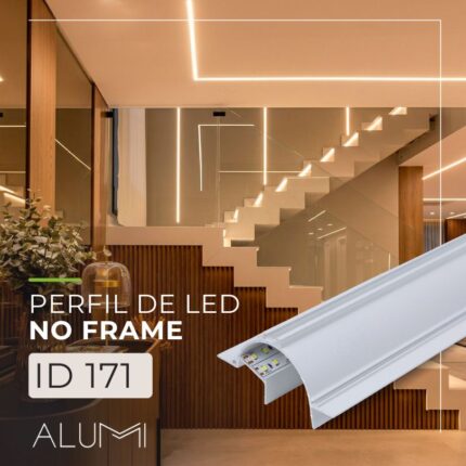 Perfil Led Alumínio Embutir No Frame 83mm x 25mm - ID171