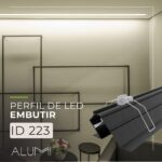 Perfil Led Alumínio Embutir Wall Washer 66mm X 38mm REF:223