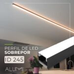 Perfil Led Alumínio Linear Sobrepor 20mm x 24,5mm Ref:245