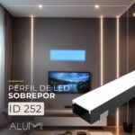Perfil Led Alumínio Linear Sobrepor 35mm x 20mm - Ref: 252