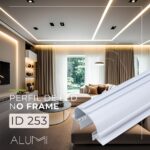 Perfil Led Alumínio Embutir No Frame 91mm x 47,8mm - Ref: 253