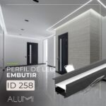 Perfil Led Alumínio Embutir 35mm x 19mm 258