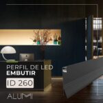 Perfil Led Alumínio Rodapé De Embutir 18,8mm x 89mm - Ref - 260