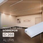 Perfil Led Alumínio Linear Sobrepor 35mm x 12mm - Ref: 266