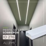 Perfil Led Alumínio Linear Sobrepor 46mm x 20mm REF276