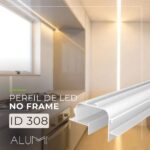 Perfil Led Alumínio Embutir No Frame 82mm X 34mm REF:308