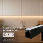 Perfil Led Alumínio Linear Sobrepor Nano 8mm x 9mm REF340