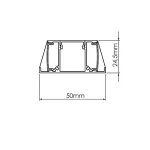 Arandela de Parede Duetto 60cm Luz Lateral 3000k - Imagem 2