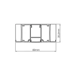 Arandela de Parede Triplicare 60cm Luz Lateral e Direta 3000k - Imagem 2