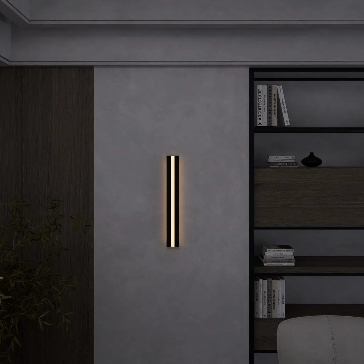 Arandela de Parede Triplicare 60cm Luz Lateral e Direta 3000k - Imagem 3