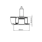 Pendente Duetto Dupla Luz Lateral Retangular c/ 4 Spots 3000k - Imagem 2