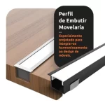 Perfil Led Alumínio Linear Embutir 17mm x 14mm - Ref - 201 - Imagem 4