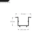 Perfil Led Alumínio Linear Embutir 35mm x 19mm 258 - Imagem 2