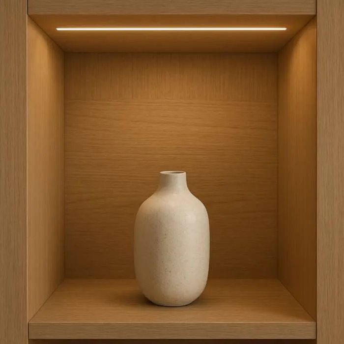 Perfil Led Alumínio Linear Embutir Assimetrico 23mm x 13mm REF334 - Imagem 3