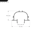 Perfil Led Alumínio Linear Embutir No Frame 91mm x 47,8mm - Ref: 253 - Imagem 4