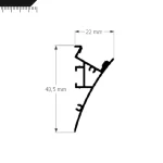 Perfil Led Alumínio Linear Sobrepor 22mm X 49mm - REF259 - Imagem 2