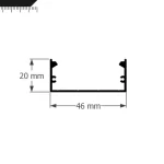 Perfil Led Alumínio Linear Sobrepor 46mm x 20mm REF276 - Imagem 5