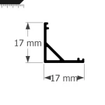 Perfil Led Alumínio Linear Sobrepor Canto 17mm x 17mm - Ref: 238 - Imagem 2