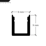 Perfil Led Alumínio Linear Sobrepor Nano 8mm x 9mm REF340 - Imagem 2