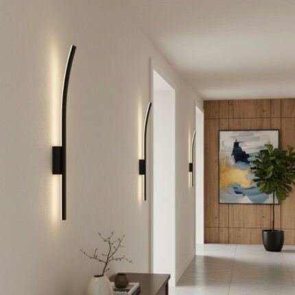 Arandela de Parede Curva Luz Indireta Curva 60cm 7W