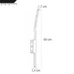 Arandela de Parede Curva Luz Indireta Curva 60cm 7W - Imagem 3