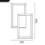 Arandela Plafon Volutto Duplo Quadro Luz Indireta 22,8W - Imagem 3