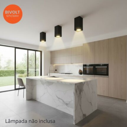 Spot Quadrado Firenzzi em Alumínio